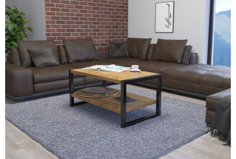 Stolik kawowy w stylu industrialnym Roma - dÄb lancelot