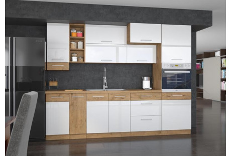 Kuchnia Vigo biały połysk - 2,7m