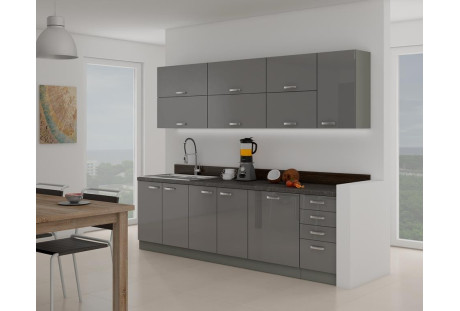 Szafka pod zabudowę piekarnika 60 cm , 60 D GAZ BB - GREY pj-meble