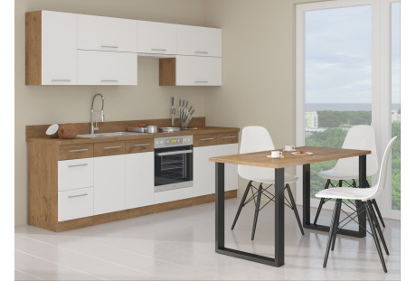 Kuchnia Vigo biały  połysk (a)- 2,6m