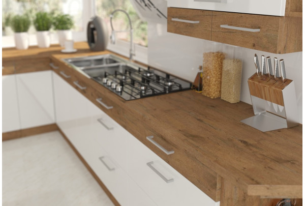 Kuchnia Vigo biały  połysk (a)- 2,6m