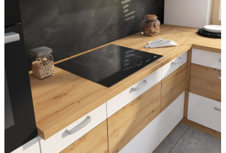 Meble kuchenne Artisan biały połysk / dab artisan 3,25 m x 2,6m x 1,5 m