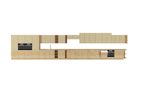 Meble kuchenne Artisan cappucino połysk / dab artisan 2,6 m