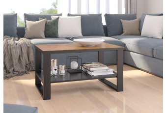 Stolik kawowy w stylu industrialnym Galia - dąb Artisan 2