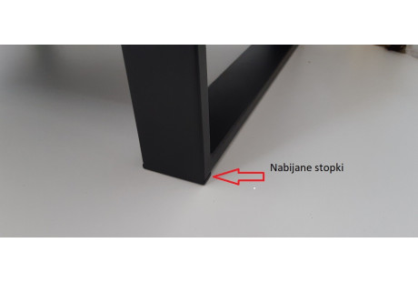 Stolik kawowy w stylu industrialnym Galia - Tawertyn połysk