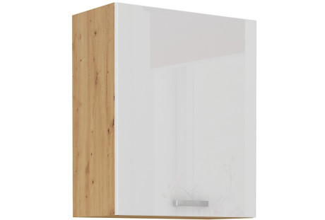 Szafka wisząca 60 cm, 60 G-72 1F - Artisan biały połysk, pj-meble.