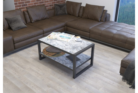 Stolik kawowy w stylu industrialnym Roma - arian niebieski