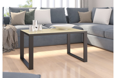 Stolik kawowy Eko styl industrialny - Tawertyn połysk