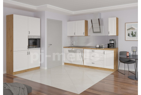 Meble kuchenne Stilo biały / dab artisan 1,2 m na 2,3 m