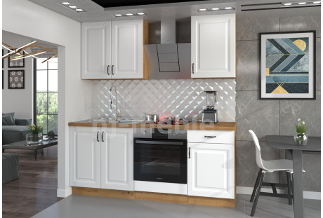 Meble kuchenne Stilo biały / dab artisan 1,8 m