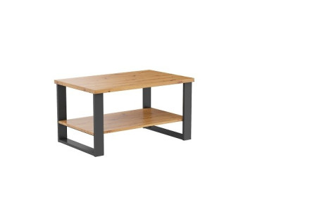 Stolik kawowy w stylu industrialnym Scala - dąb artisan