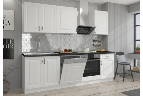 Stilo wh/wh 250cm blat Marmur Roma