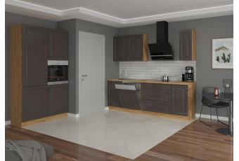 Meble kuchenne Stilo grafit mat / biały mat 2,3 na 1,2