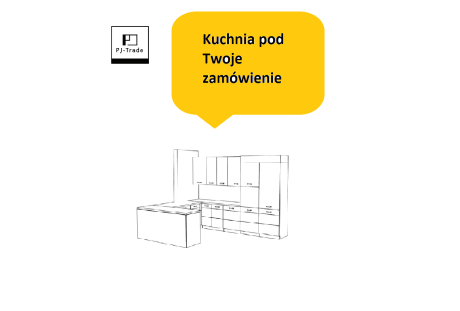 Kuchnia Bianca biały połysk / szary matowy zestaw na zamówienie klienta