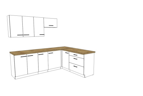 Kuchnia Lara biały połysk / bialy matowy zestaw na zamówienie klienta