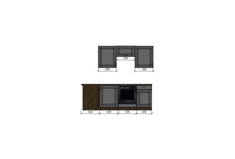 Kuchnia Stilo biały/artisan 2,4*2,3m zestaw na zamówienie klienta