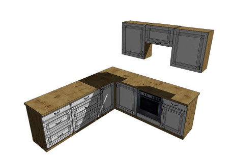 Kuchnia Stilo biały/artisan 2,4*2,3m zestaw na zamówienie klienta