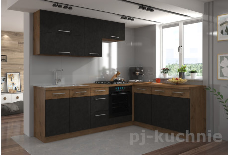 Meble kuchenne Vigo matera/ lancelot 2,4m x 1, 85 pj-trade