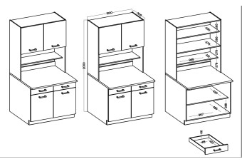 Bufet, kredens Maria - kolor biały 2