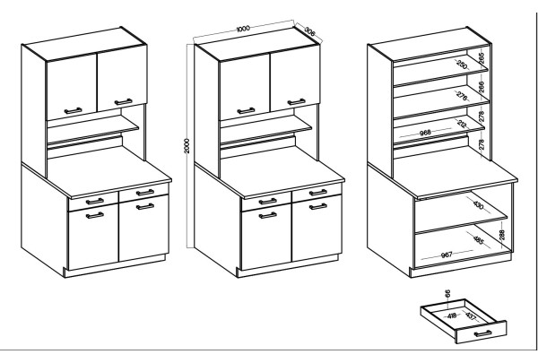 Bufet, kredens Maria - kolor biały