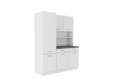 Bufet Maria + komin - biały