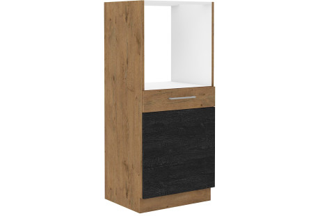 Szafka 60cm pod piekarnik,  60 DP-145 1F BB - VIGO DARK WOOD