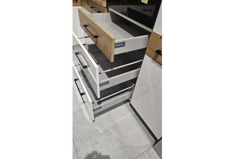 Szafka dolna 3 szuflady, 80 D 3S BB - VIGO BIAŁY POŁYSK
