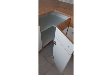 Szafka narożna 89x89 DN 1F BB - VIGO BIAŁY POŁYSK