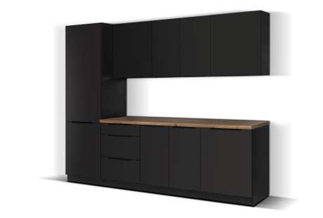 Kuchnia Arko-Sierra, 350 cm, Cashmere / czarny mat