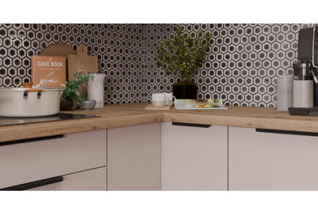 Kuchnia Como 280 cm x 250 cm, Cashmere / dąb artisan